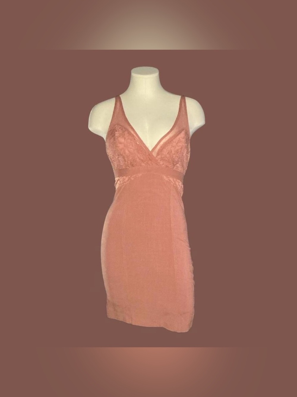 Free People Blush Rose Sleeveless V-Neck Mini Dress
